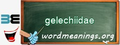 WordMeaning blackboard for gelechiidae
